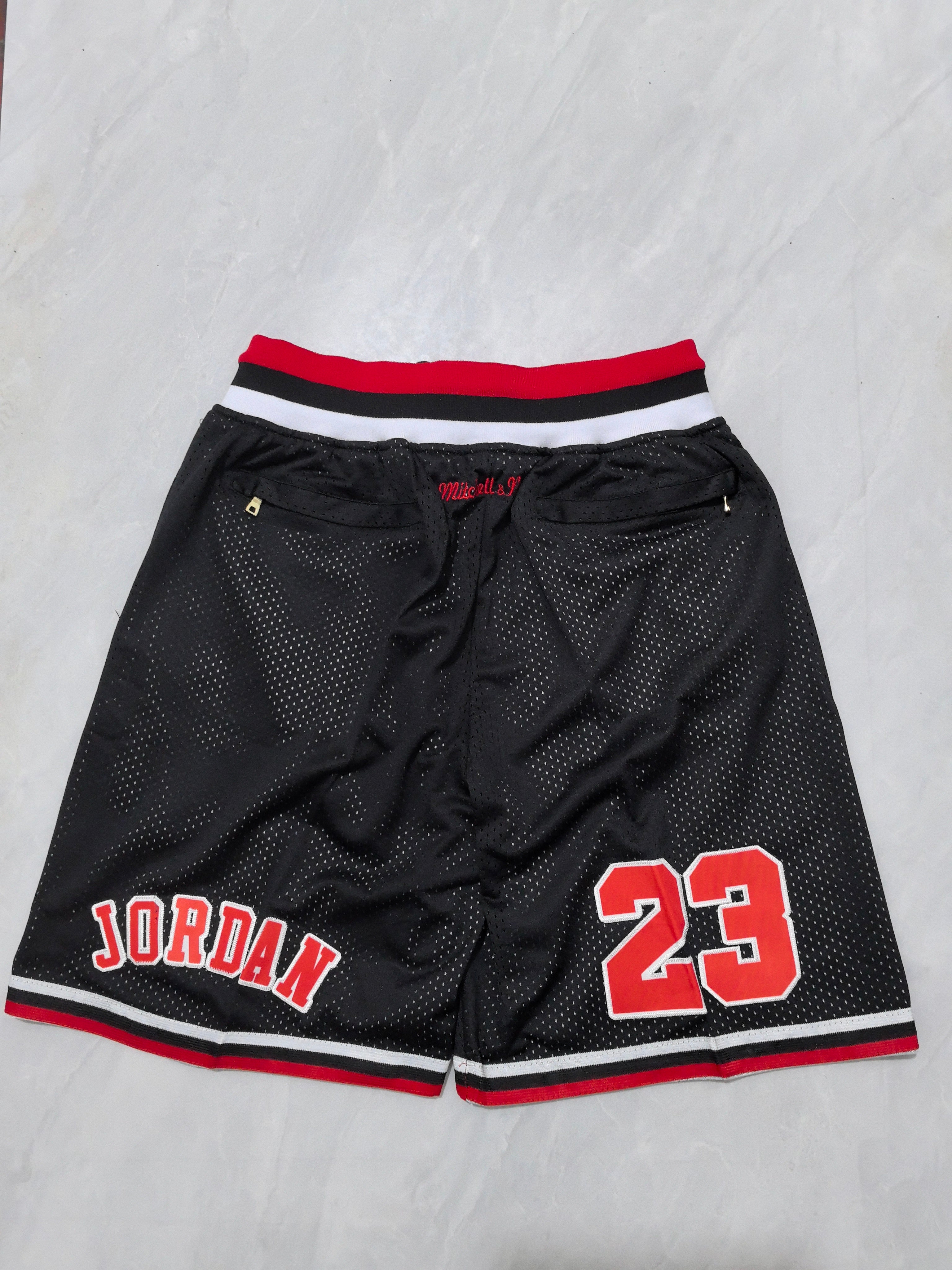 Chicago Bulls Black Retro Pocket Shorts