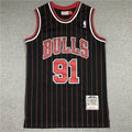 Chicago Bulls Dennis Rodman #91 1995-96 Throwback ― Embroidered