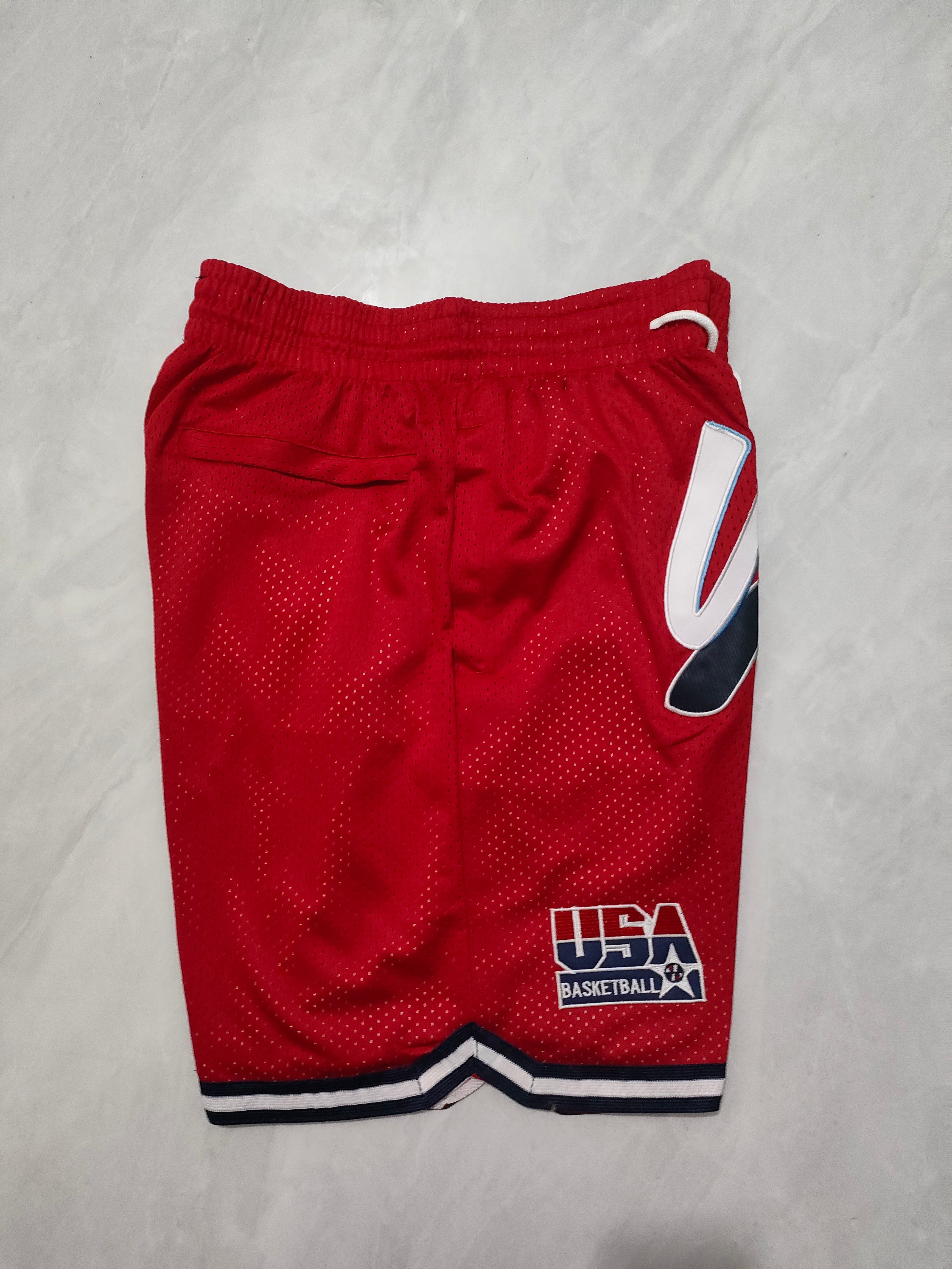 American Olympic Red Pocket Shorts