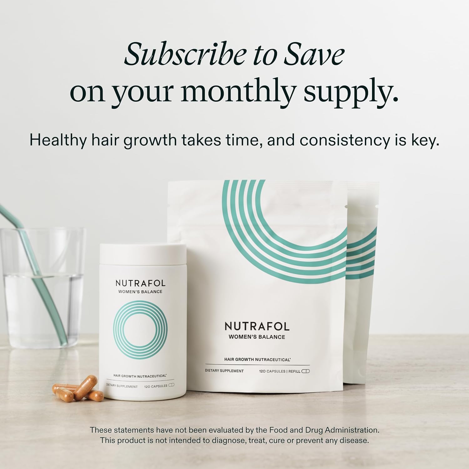 Nutrafol Women's Balance Hair Growth Supplements, Age 45+, 1-Month Bottle