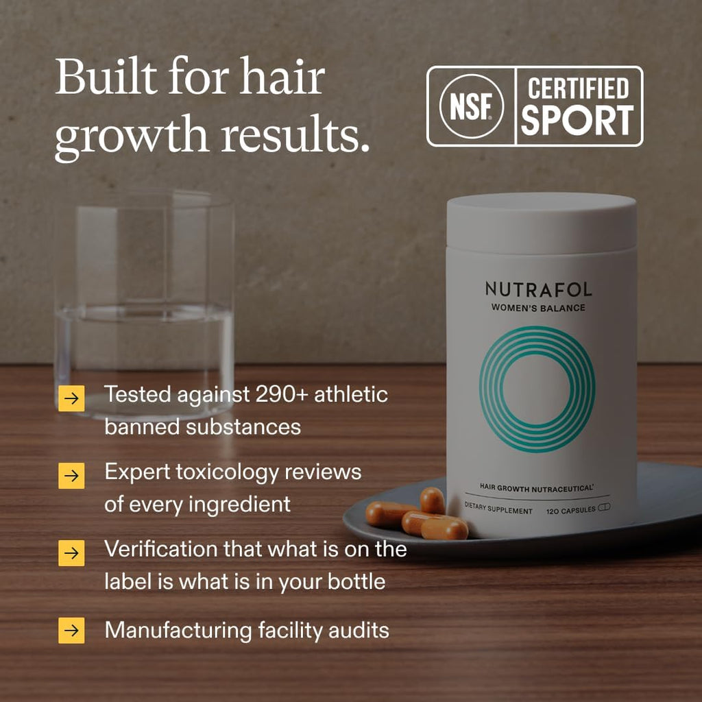 Nutrafol Women's Balance Hair Growth Supplements, Age 45+, 1-Month Pouch