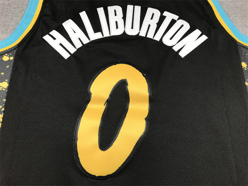 Indiana Pacers Tyrese Haliburton #0 2024 City Edition Swingman Jersey - Embroidered