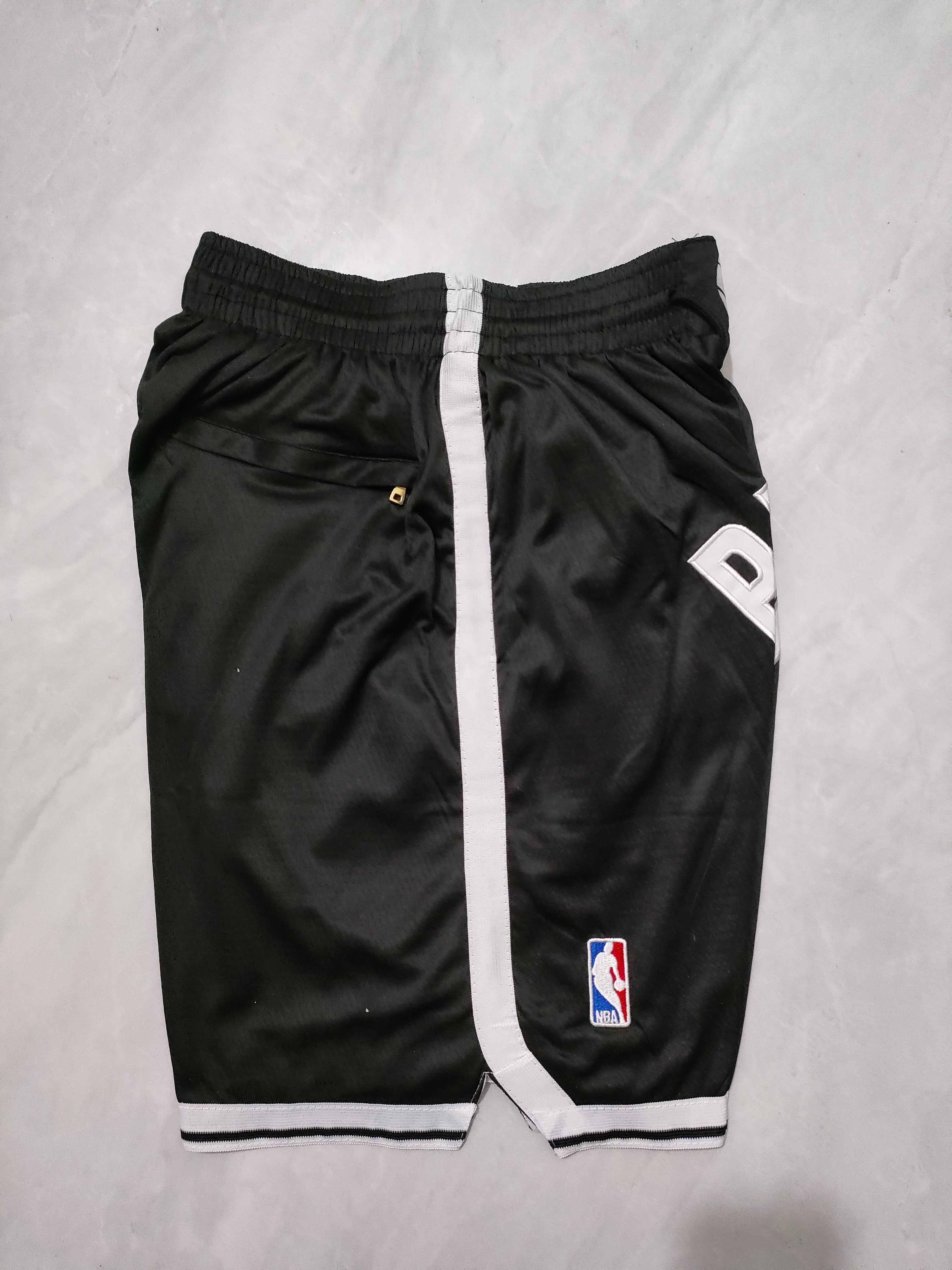 Brooklyn Nets Black Regular Pocket Shorts