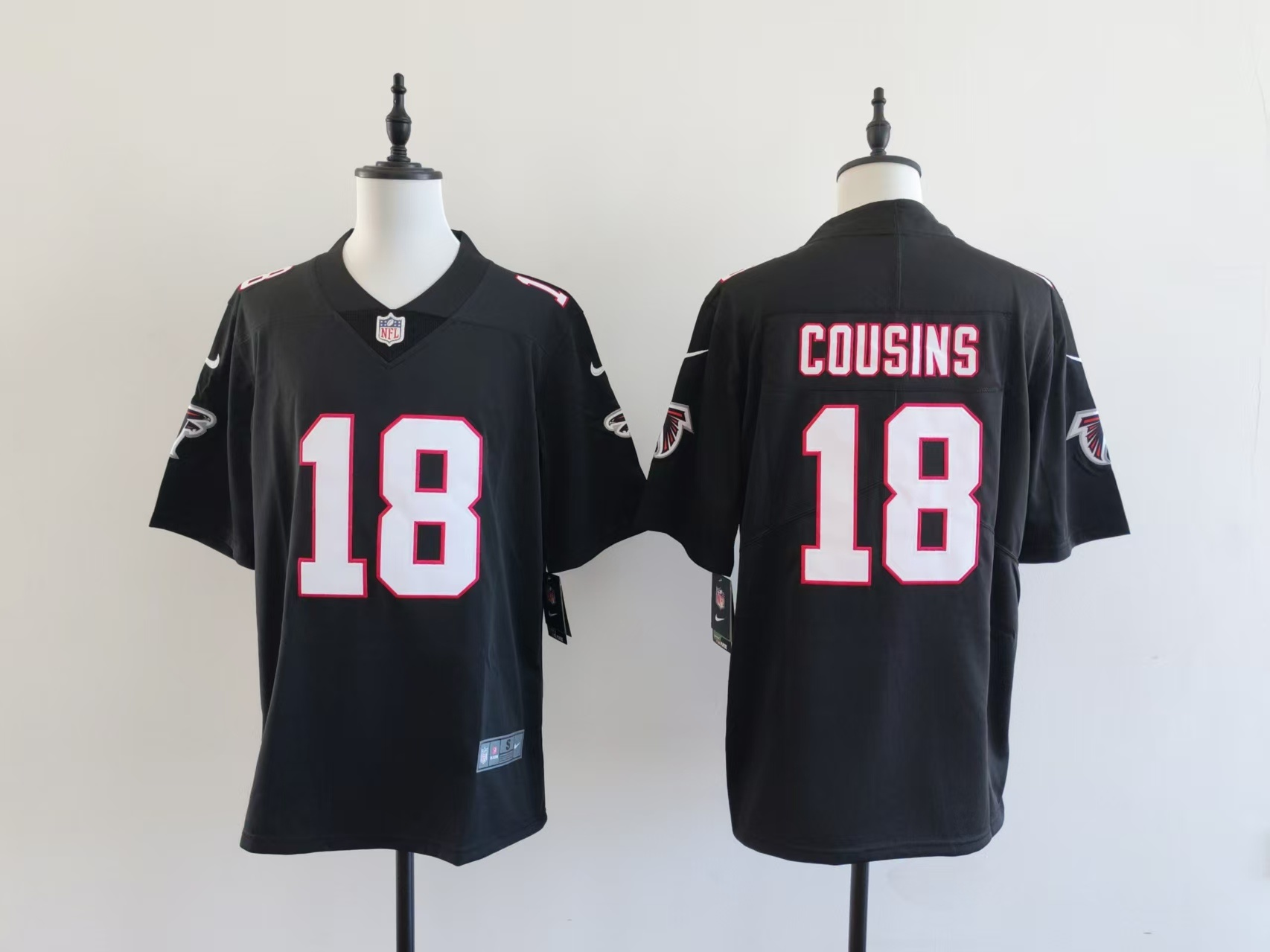 Atlanta Falcons Kirk Cousins #18 black Jersey