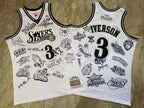 Allen Iverson Philadelphia 76ers 3 White MN