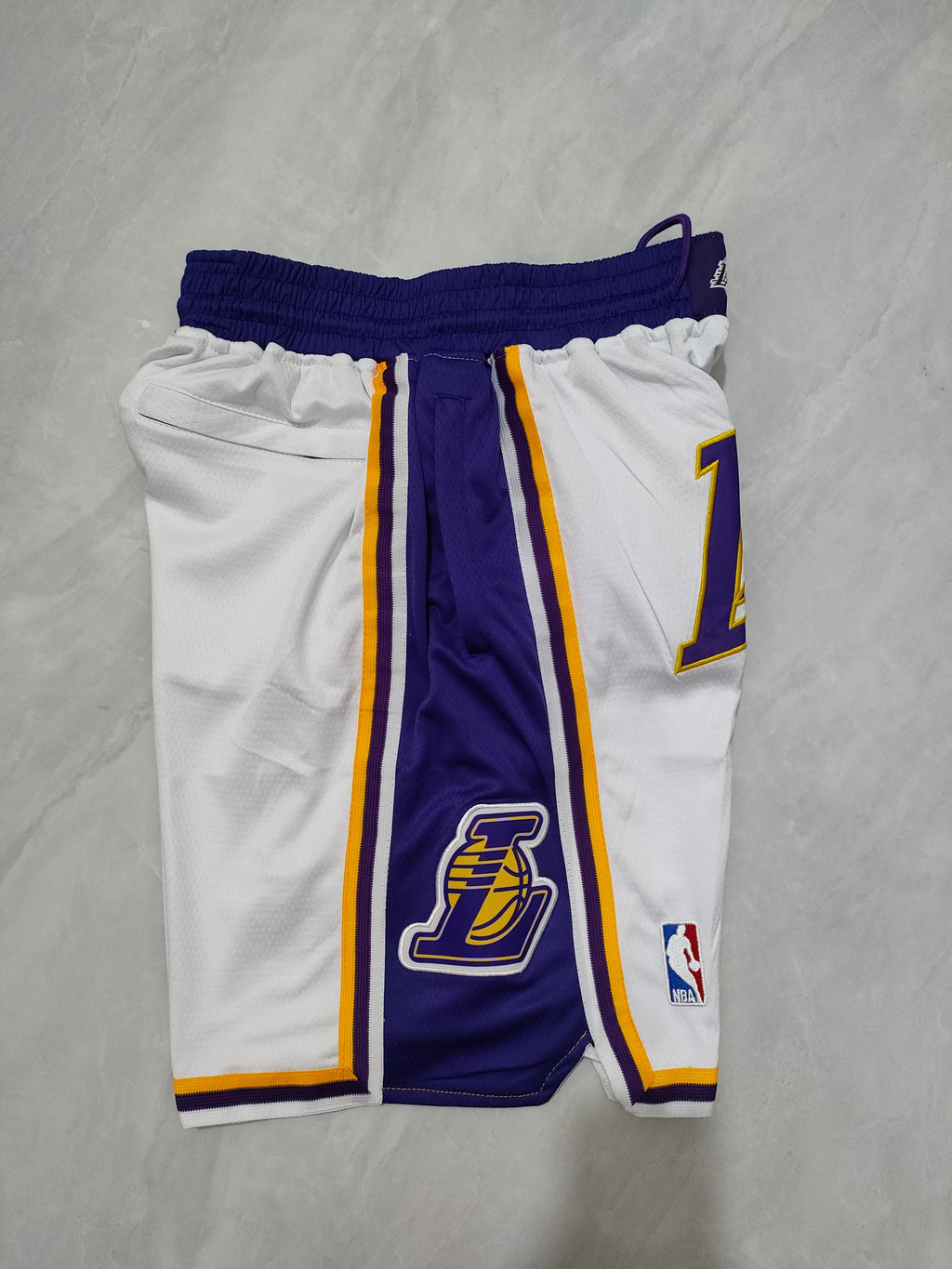 Los Angeles Lakers White Regular Pocket Shorts