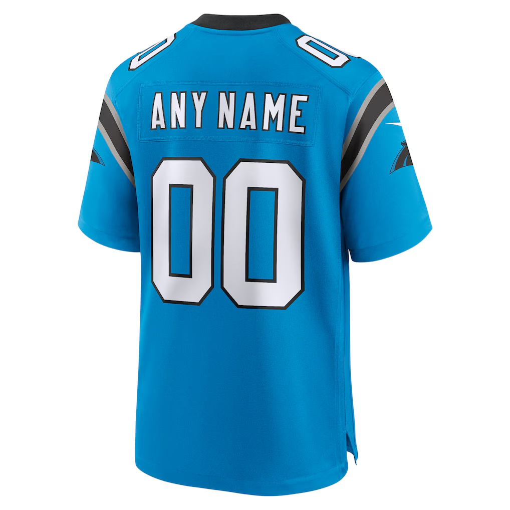Custom Carolina Panthers Blue Game Jersey