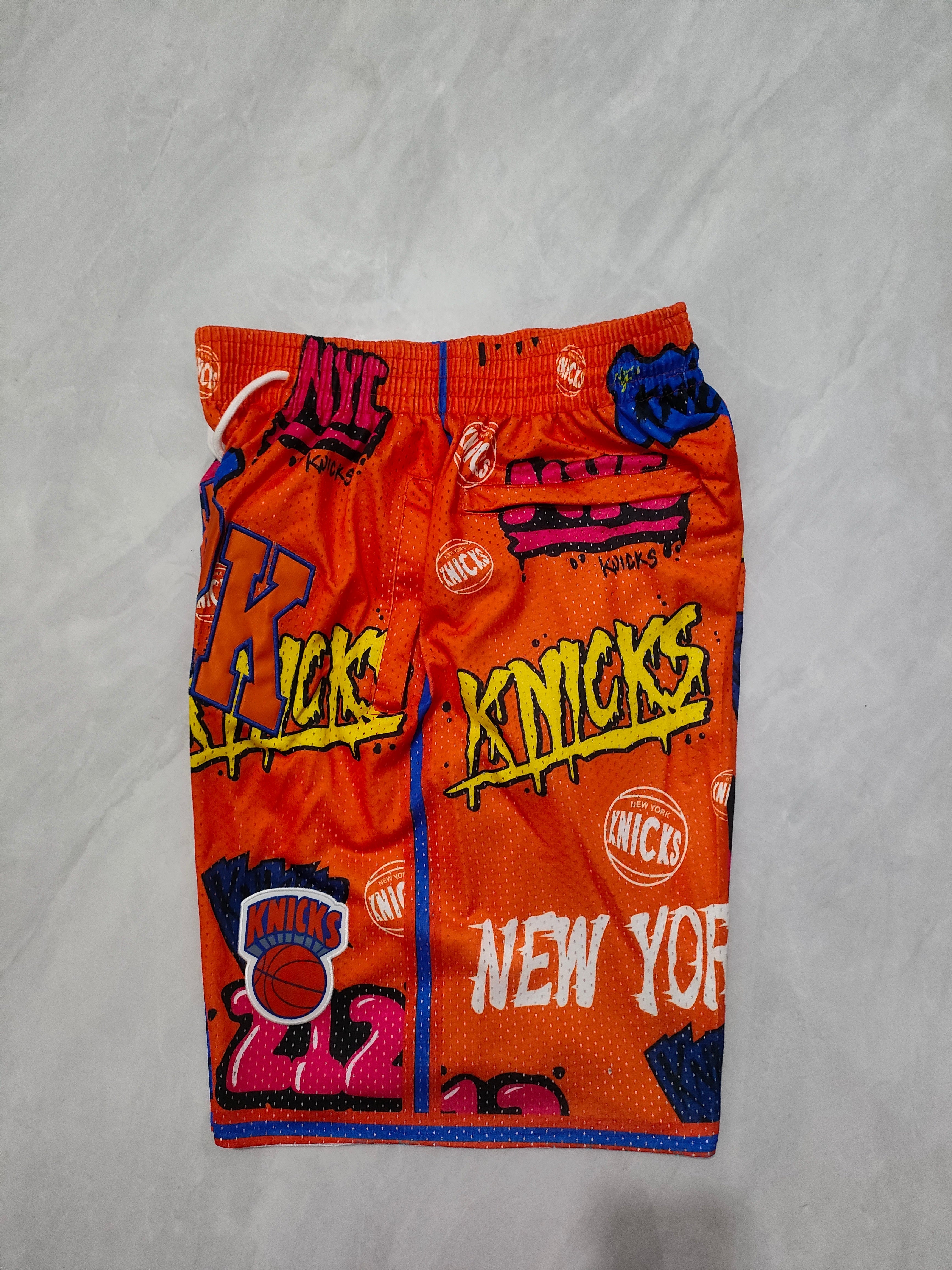 New York Knicks Orange Graffiti Pocket Shorts