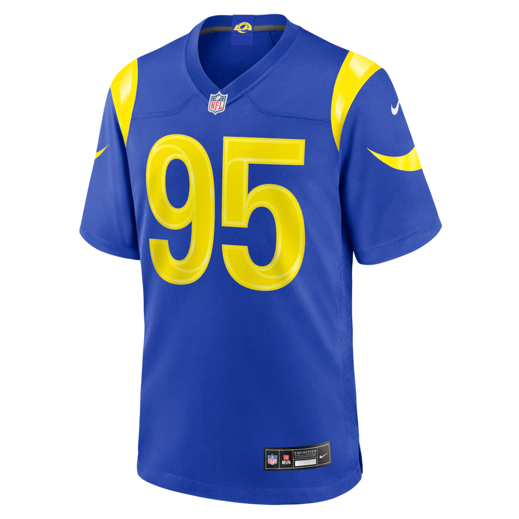 Men's  Myles Garrett Royal Los Angeles Rams Team Game Jersey
