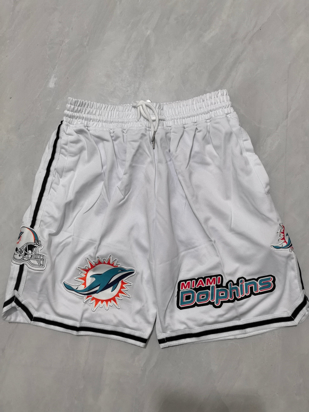 Miami Dolphins White Pocket Shorts