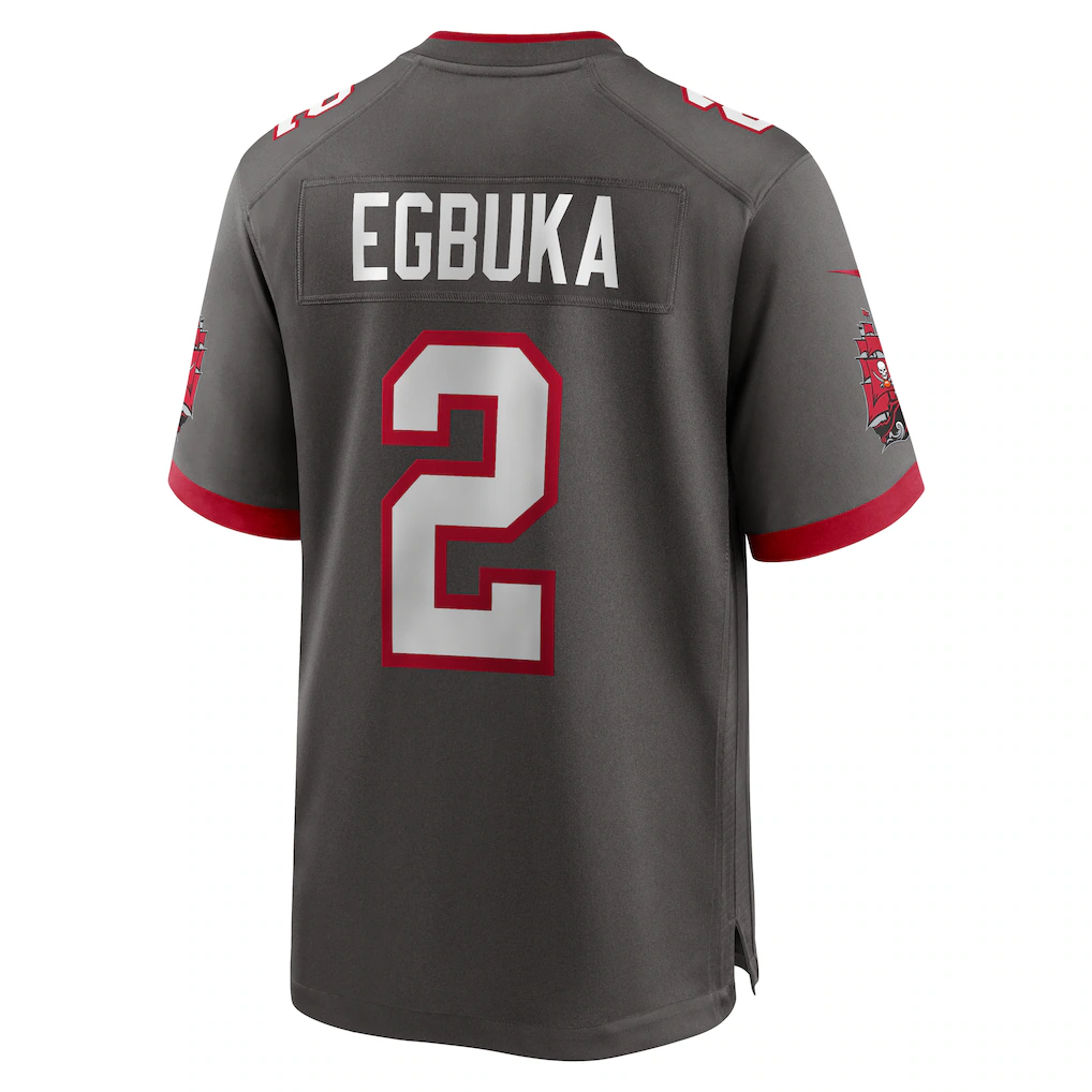 Men's  Emeka Egbuka Pewter Tampa Bay Buccaneers Alternate Game Player Jersey