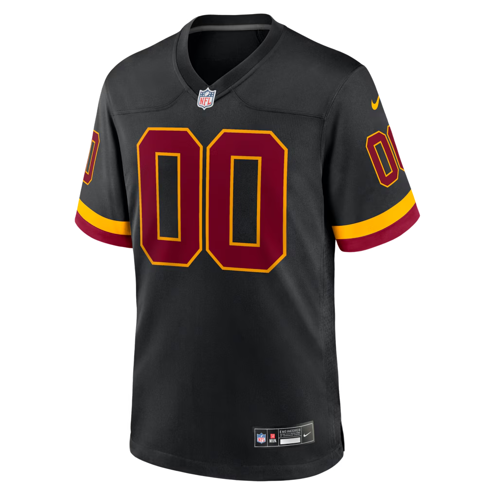 Custom Washington Commanders Black Game Jersey