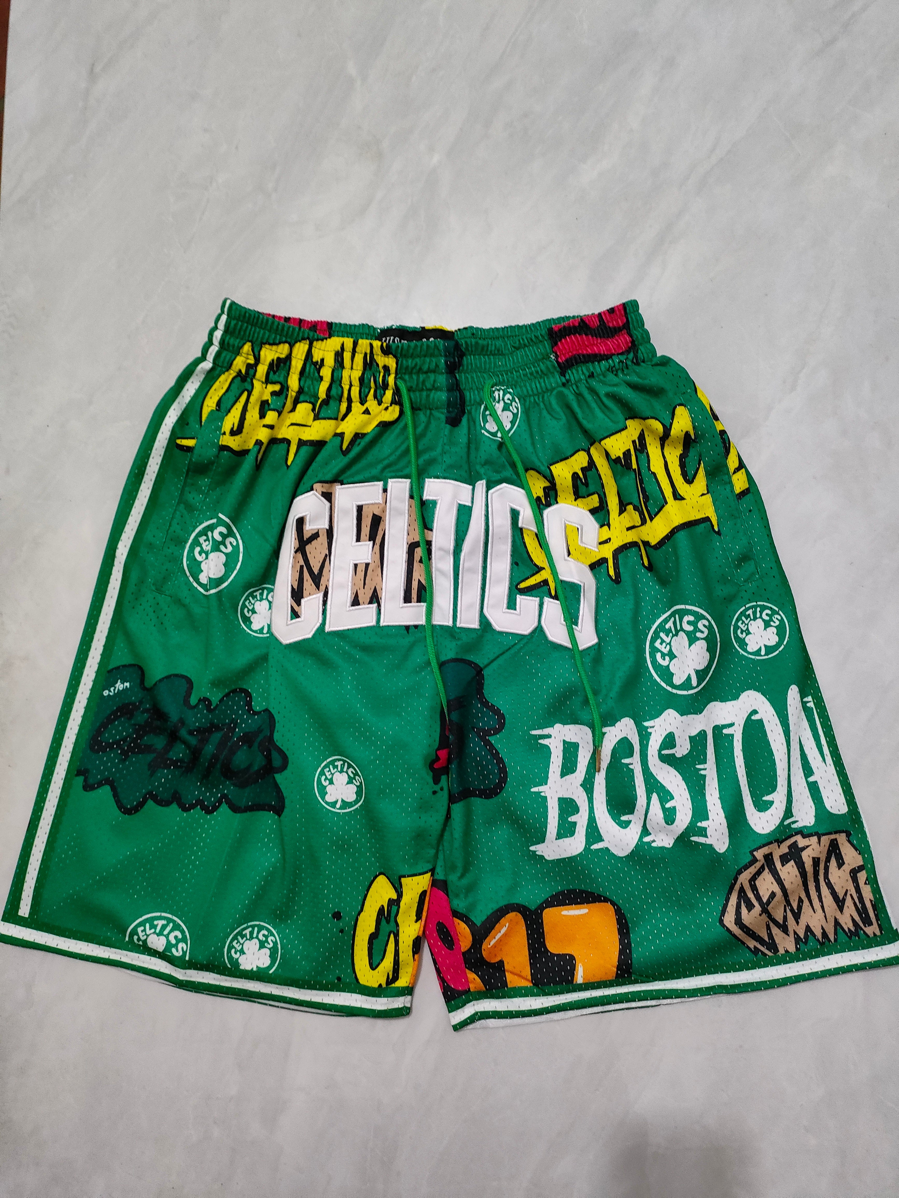 Boston Celtics Green Graffiti Pocket Shorts