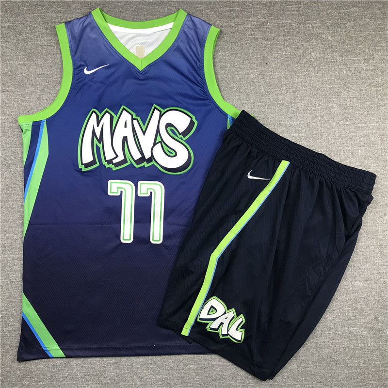 Dallas Mavericks Luka Doncic #77 City Edition Swingman Set ！ Embroidered