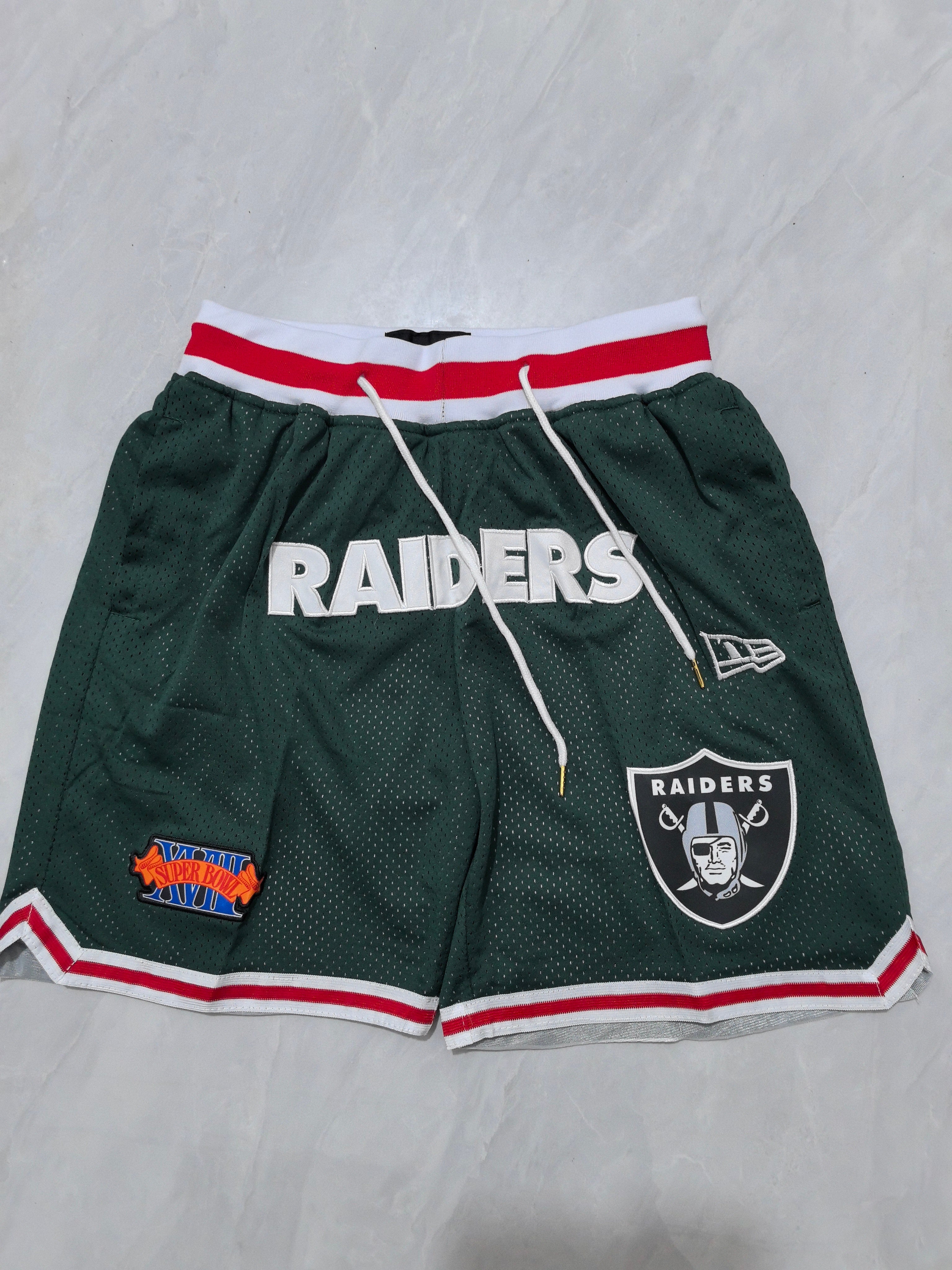 Las Vegas Raiders Green Pocket Shorts
