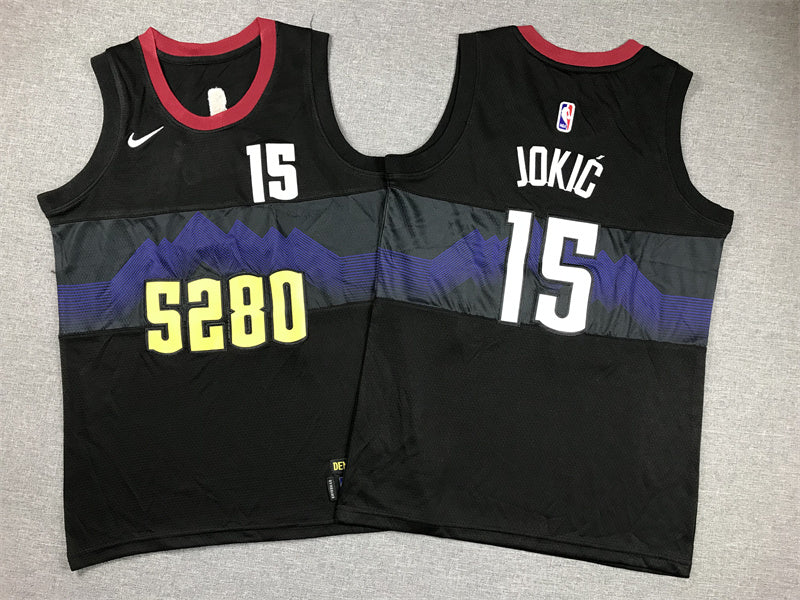Youth Nikola Joki? Denver Nuggets #15 City Edition Embroidered  Jersey