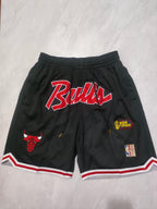 Chicago Bulls Black Retro Pocket Shorts