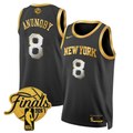 OG Anunoby #8 New York Knicks 2026 Finals Swingman Black Gold Jersey - All Stitched