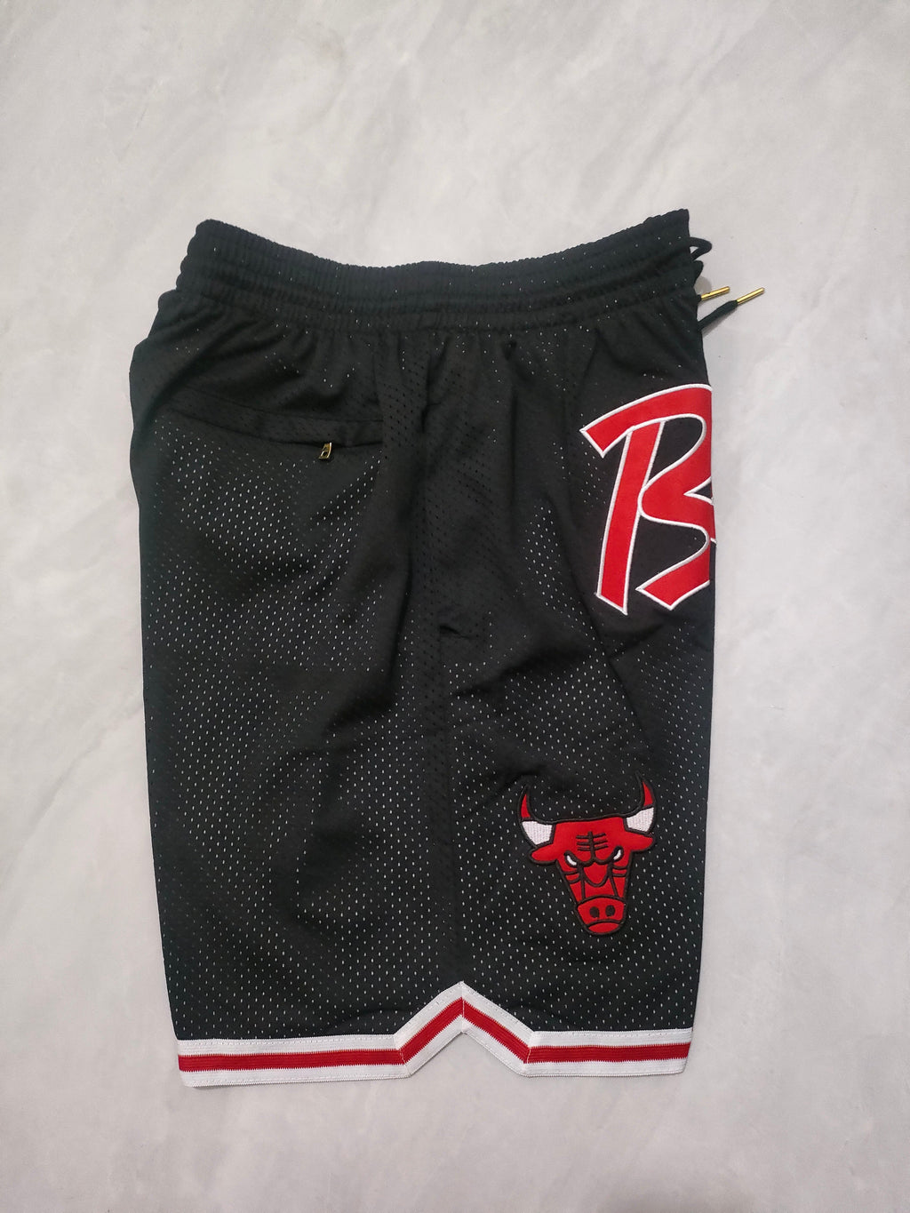 Chicago Bulls Black Retro Pocket Shorts