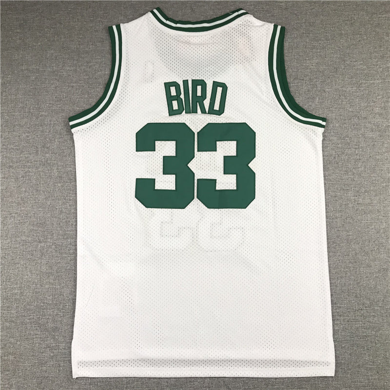 Boston Celtics Larry Bird #33 1985-86 Throwback ！ Embroidered Jersey