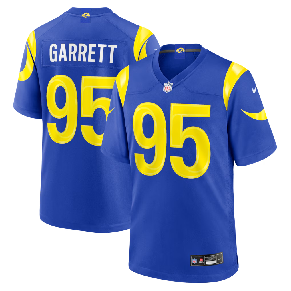 Men's  Myles Garrett Royal Los Angeles Rams Team Game Jersey