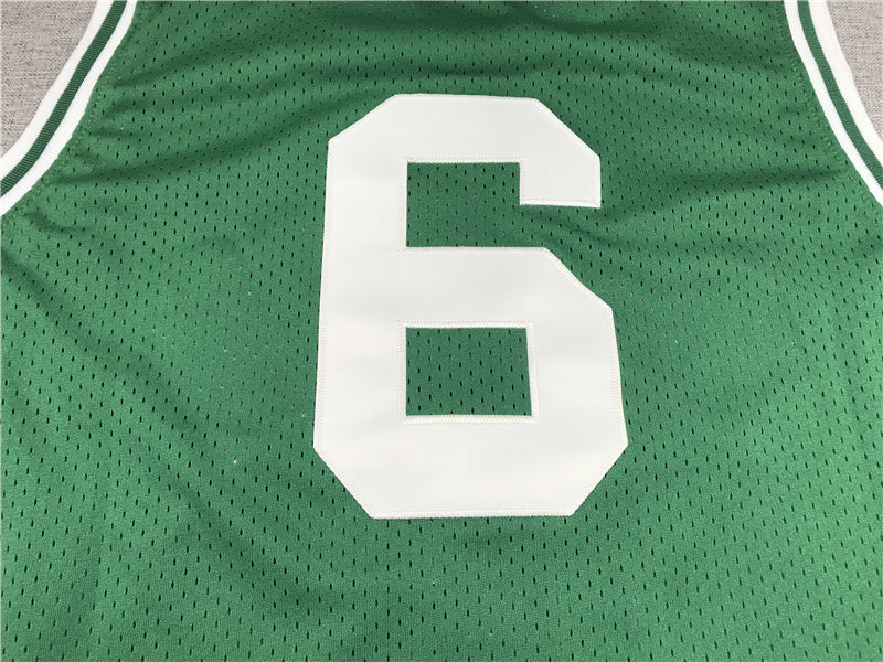 Boston Celtics #6 Throwback ！ Embroidered Jersey