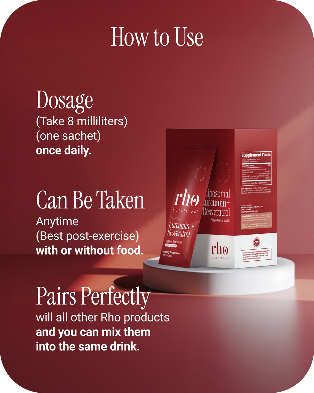 Curcumin + Resveratrol Travel Packs