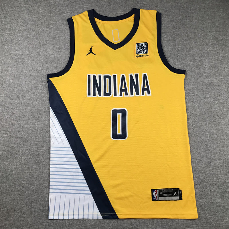 Indiana Pacers Tyrese Haliburton #0 City Edition Swingman Jersey - Embroidered