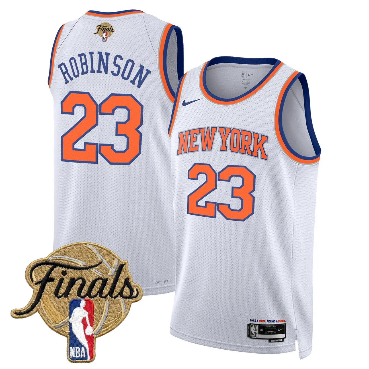 Mitchell Robinson #23 New York Knicks 2026 Finals Swingman White Jersey - All Stitched