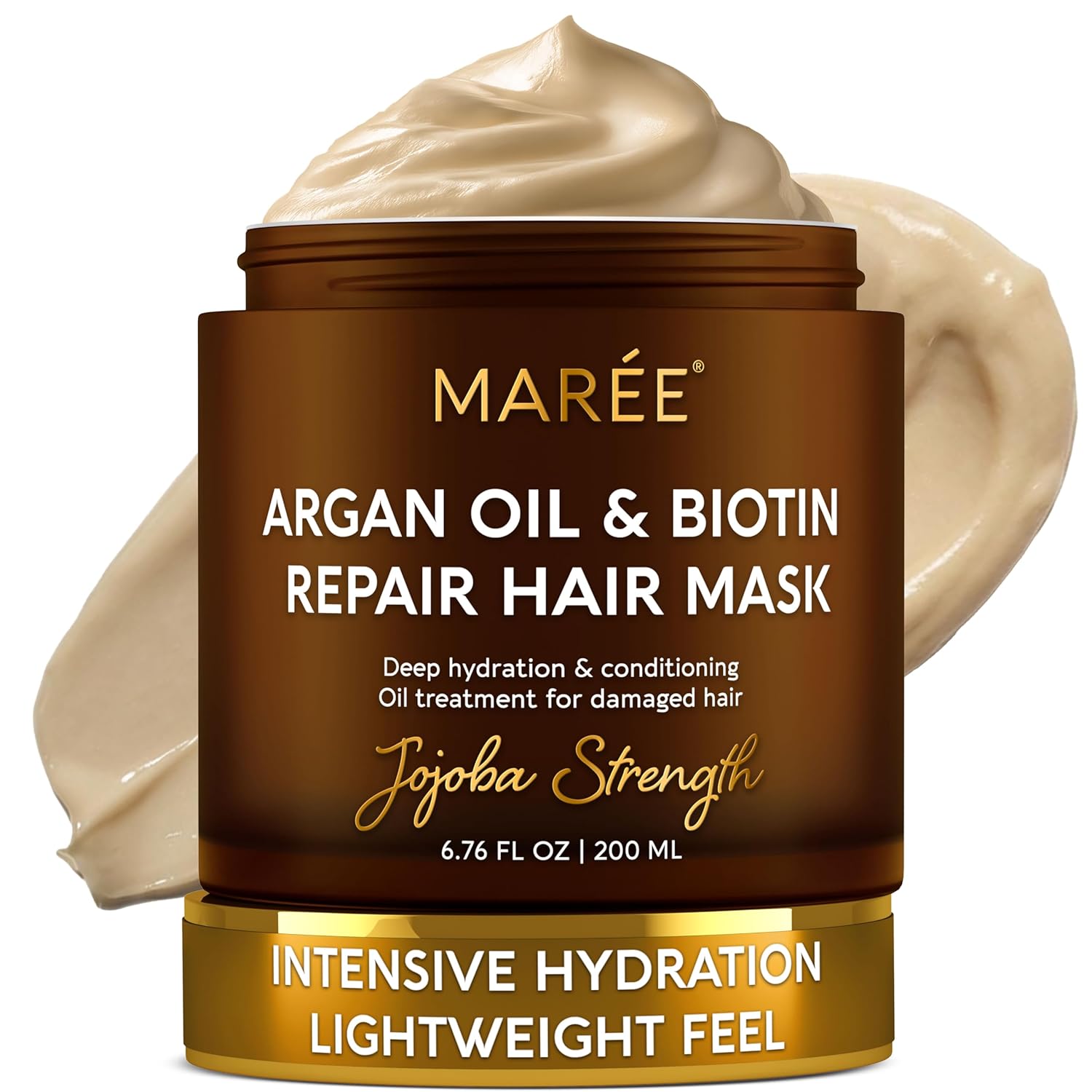 MAREE Deep Conditioning Hair Mask for Damaged Hair Treatment – Keratin Hair Care for Hydrating Growth Repair Moisturizing – Dry Curly Color Refreshing – 10 Fl Oz, Purple