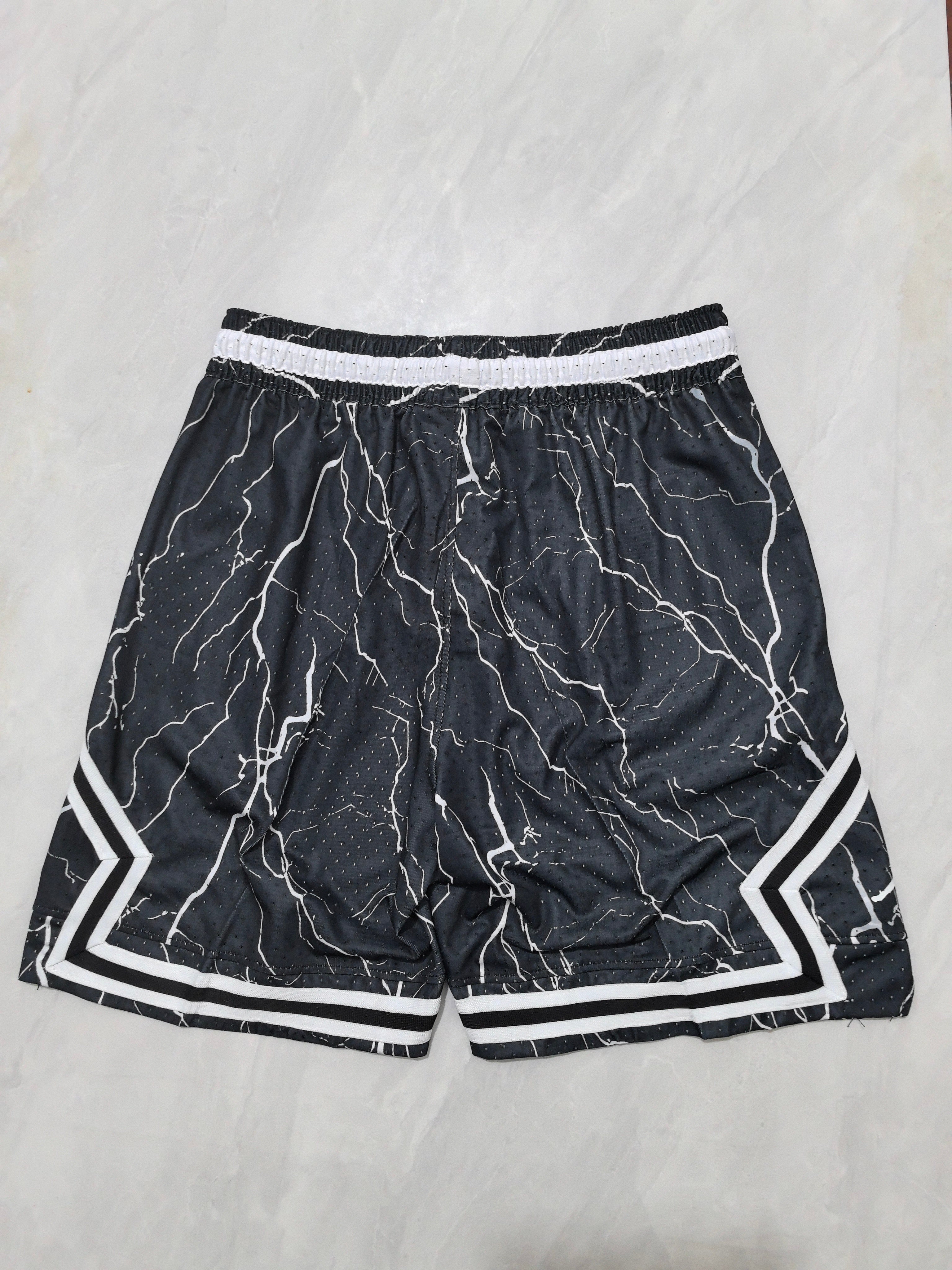 Jordan Black B-17 Cracked Print Shorts