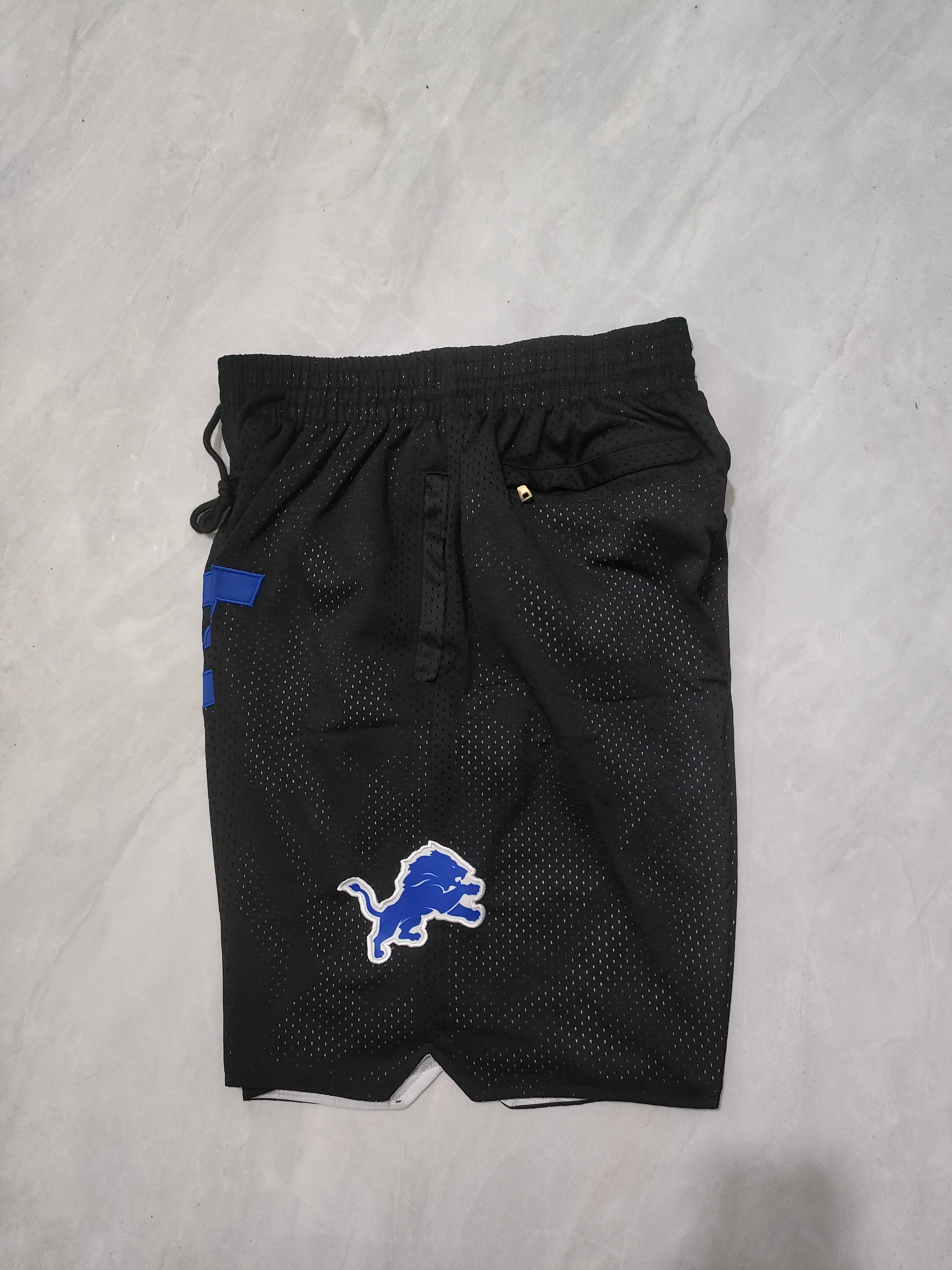 Detroit Lions Black Pocket Shorts