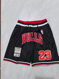 Chicago Bulls Black Retro Pocket Shorts