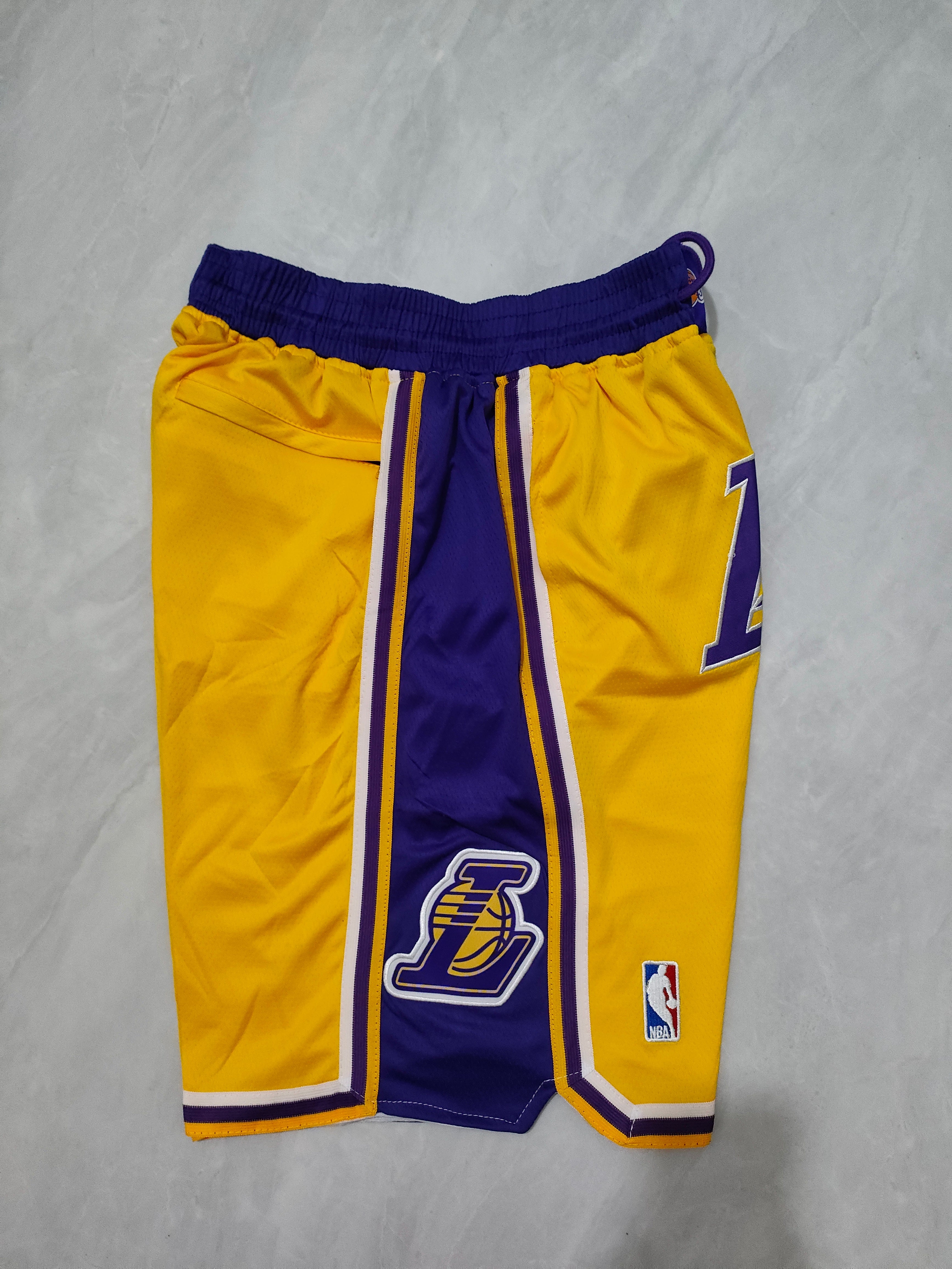 Los Angeles Lakers Yellow Regular Pocket Shorts