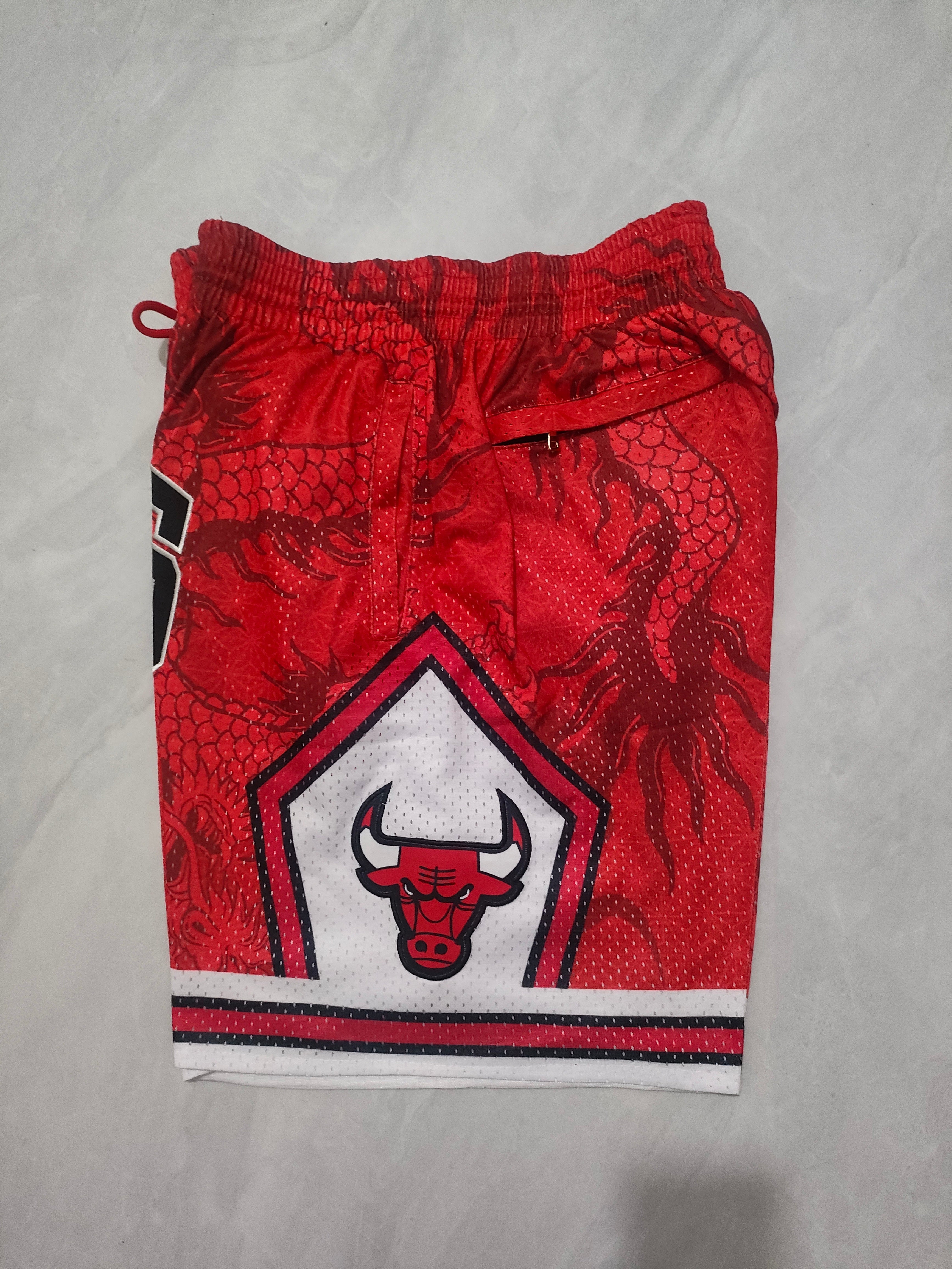 Chicago Bulls Red Dragon Year Edition Pocket Shorts