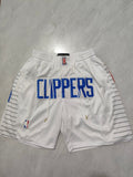 Los Angeles Clippers White Regular Edition Pocket Shorts