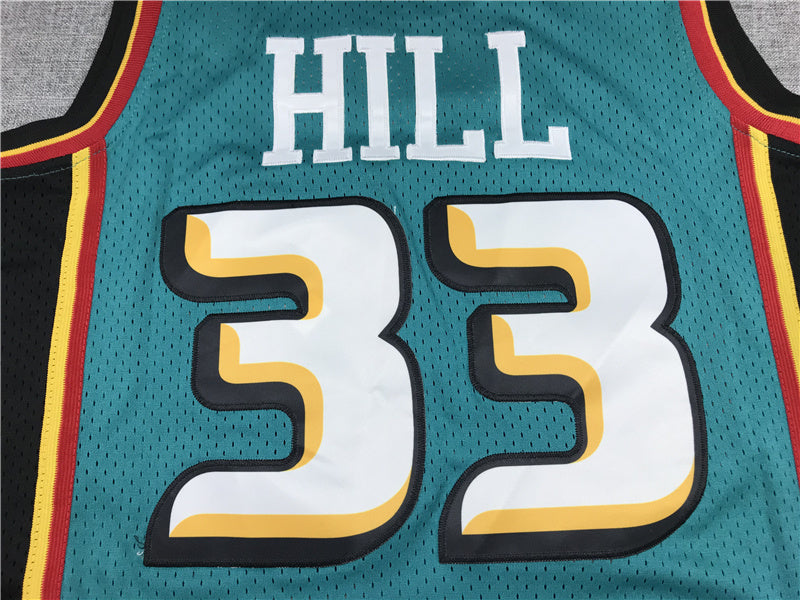 Detroit Pistons Grant Hill #33 1998-99 Throwback ！ Embroidered