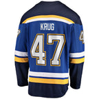 Men's St. Louis Blues Torey Krug Fanatics Blue Home Breakaway Jersey