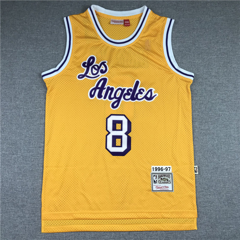 Kobe Bryant #8 Los Angeles Lakers 1996-97 Throwback Embroidered Jersey