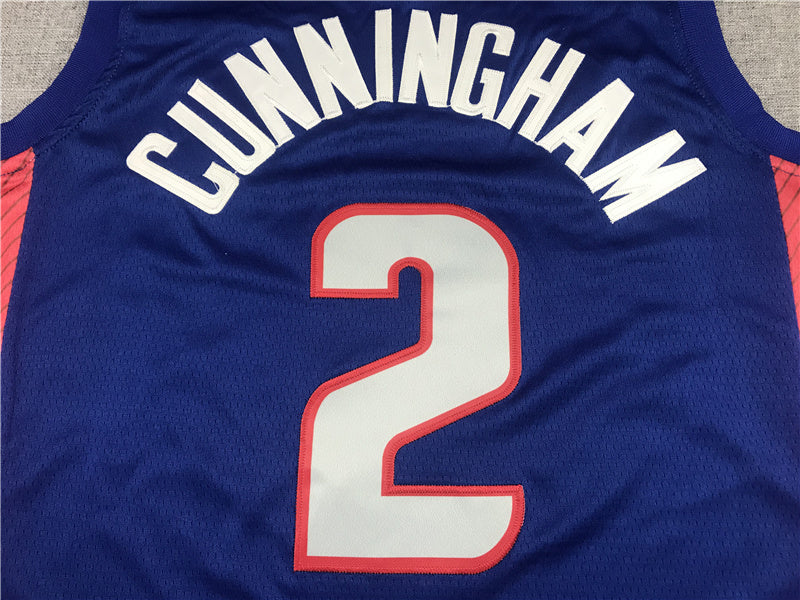 Detroit Pistons Cade Cunningham #2 City Edition Swingman Jersey ！ Embroidered