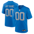 Custom Detroit Lions Blue Game Jersey