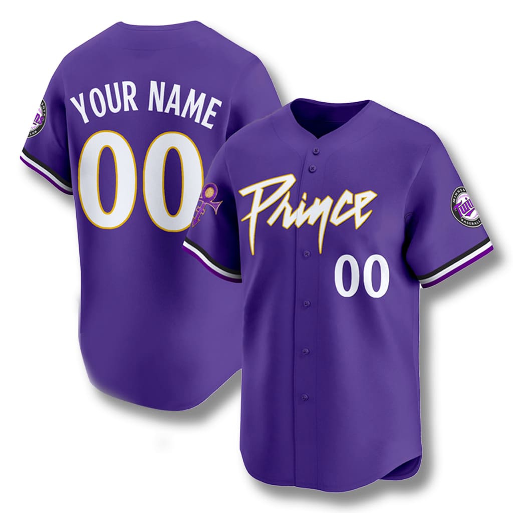 Custom Minnesota Twins Prince Jersey - Purple