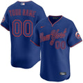Custom New York Mets Alternate Pull Over Jersey - Royal