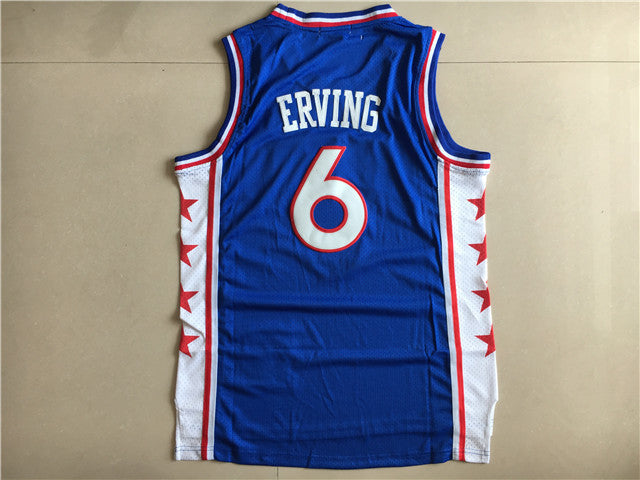 Julius Erving #6 Philadelphia 76ers 1982-83 Throwback Embroidered Jersey
