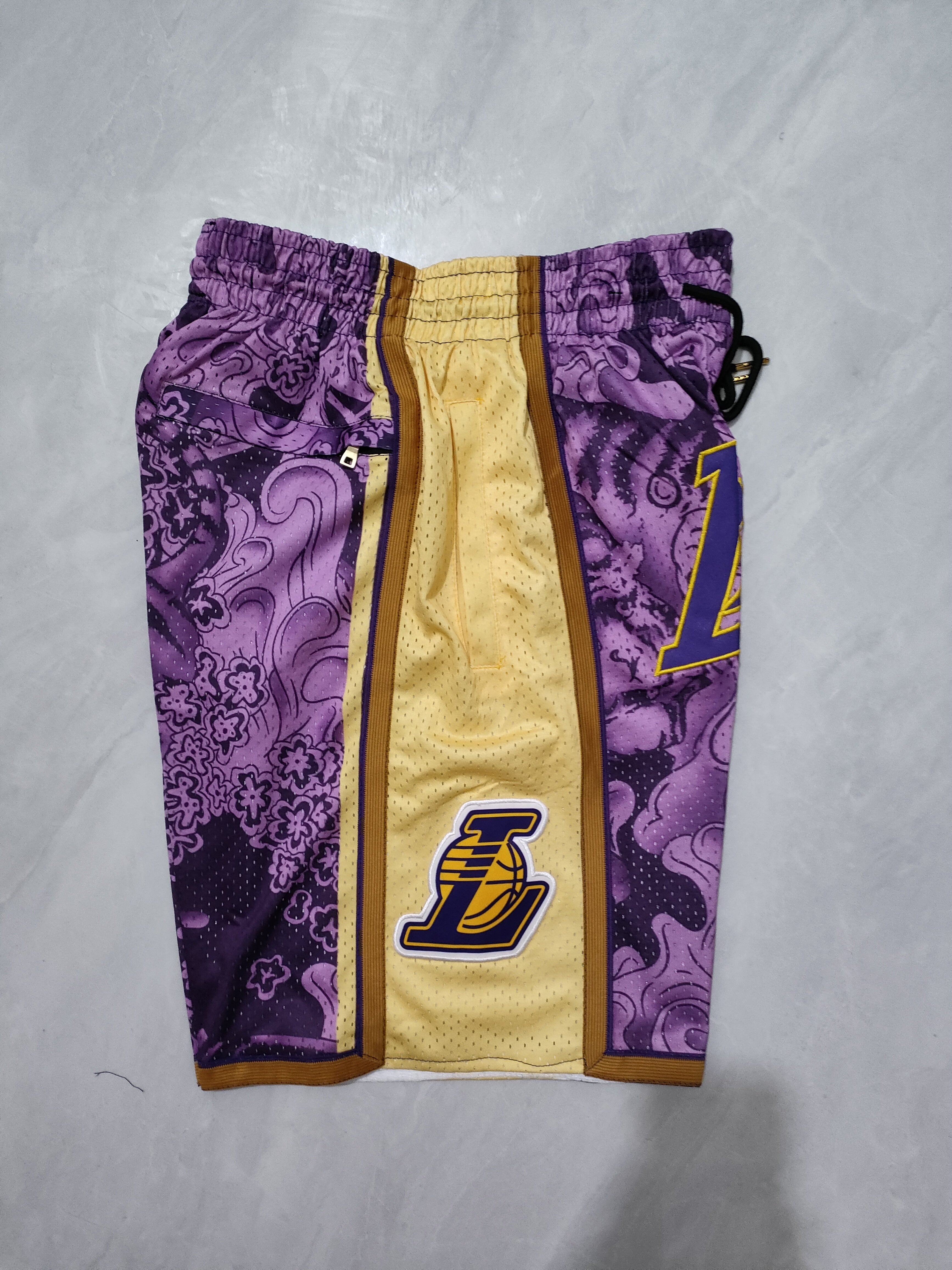 Los Angeles Lakers Purple Tiger Year Limited Edition Pocket Shorts