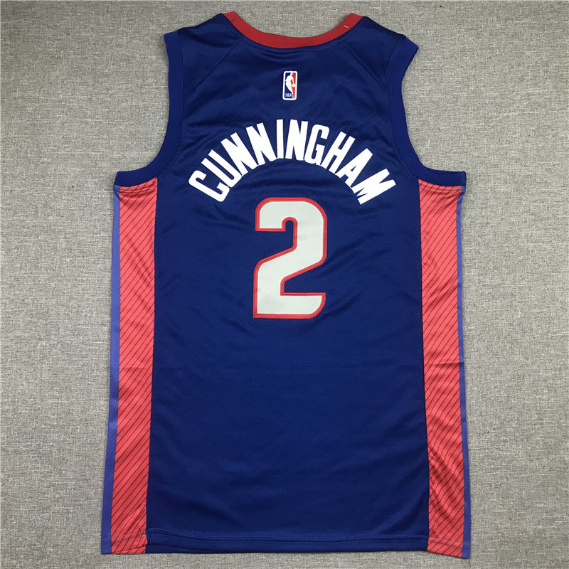 Detroit Pistons Cade Cunningham #2 City Edition Swingman Jersey ！ Embroidered
