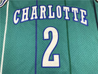 Charlotte Hornets Larry Johnson #2 1992-93 Throwback - Embroidered Jersey