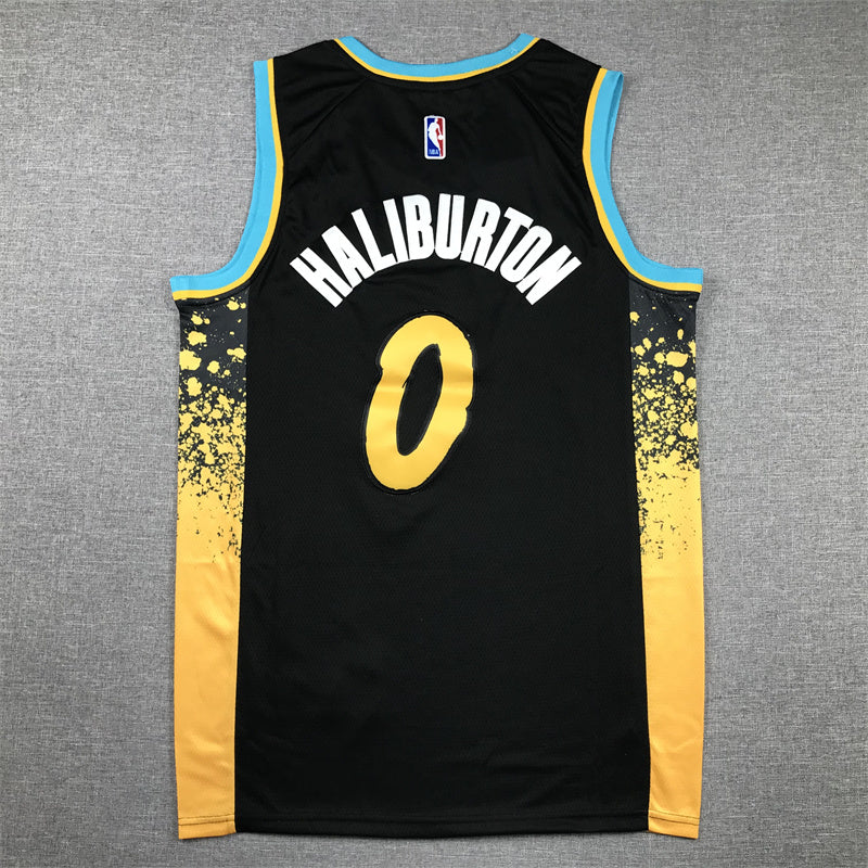 Indiana Pacers Tyrese Haliburton #0 2024 City Edition Swingman Jersey - Embroidered