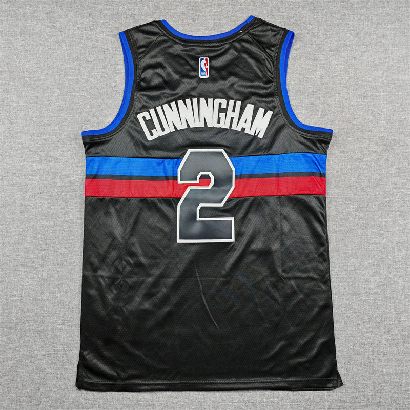 Detroit Pistons Cade Cunningham #2 City Edition Swingman Jersey ！ Embroidered