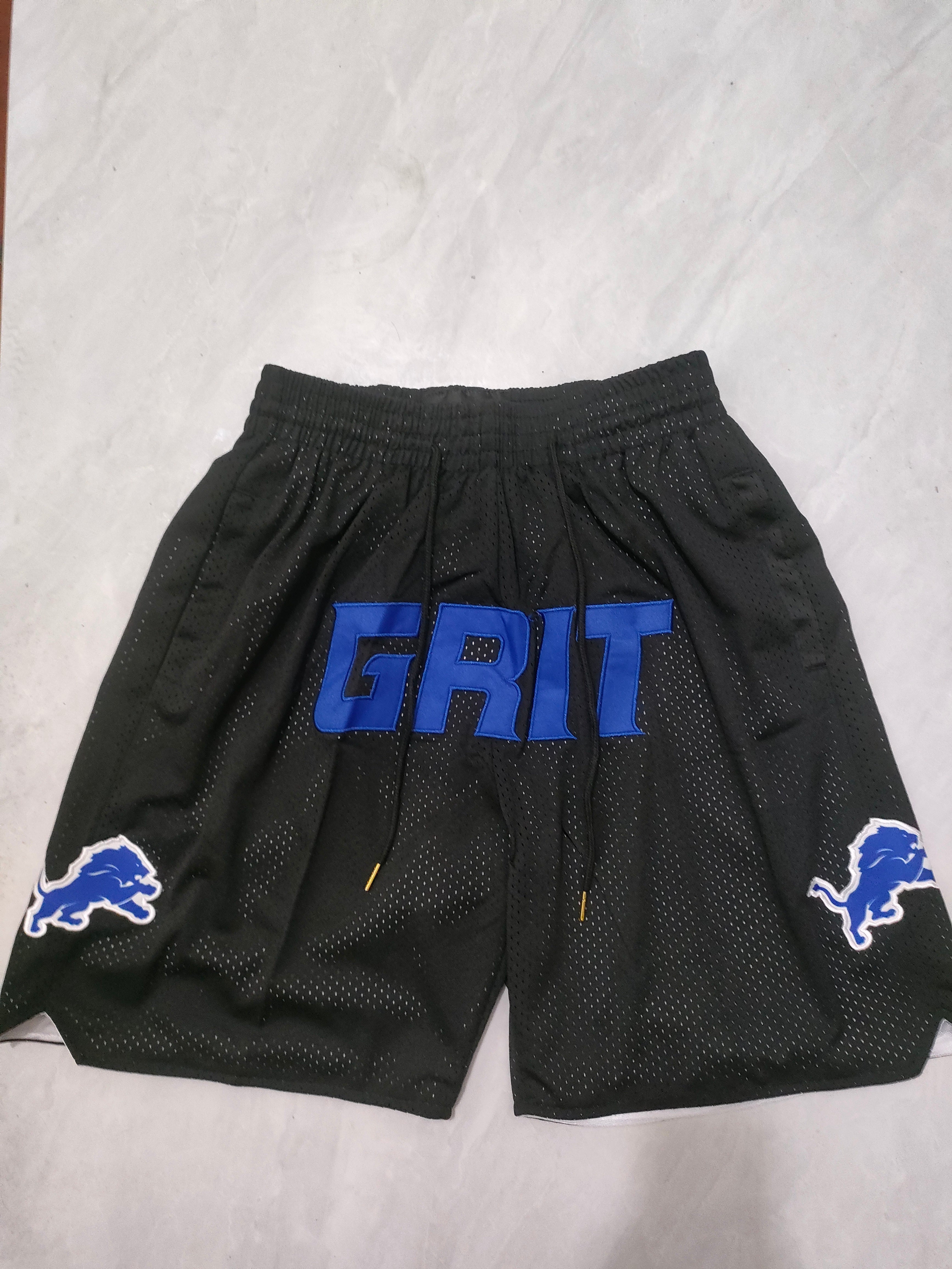 Detroit Lions Black Pocket Shorts